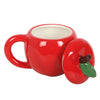 Red Apple Shaped Lidded Mug