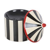 Carnival Black Striped Circus Tent Oil Burner