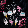 Ice Cream Cone Skull Keyring