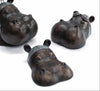 Ornamental Sunken Hippo Head Sculptures