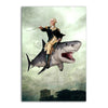 George Washington Meets Shark Fusion Art Funny Magnet