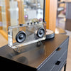 Clear Glass Retro Radio Sculpture Abstract Home Decor