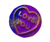 Purple & Gold Glitter 'Love You' Heart Shape Bath Bomb