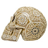Striking Jewelled Gothic Beige Skull Sculpture