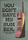 'My Number' Retro Print Poster