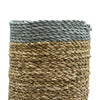 Seagrass & Abu-Abu Raffia Baskets/Vases - Natural/Grey