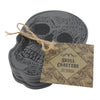 Set Of 4 Grey Skull Coasters