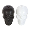 Gothic Skull Black White Salt and Pepper Shakers