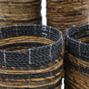 Java Banana Leaf Handwoven Baskets/Vases - Natural/Black