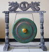Handmade Traditional Green Wash Gong in Stand