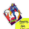 Starlite Skeletor on Rainbow Unicorn Fusion Retro Fridge Magnet