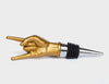Gold 'Rock On' Hand Sign Bottle Stopper