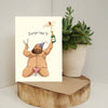 Surprise Chubby Sexy Man Birthday Greeting Card