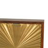 Sun Ray Gold Wooden Bedside Drawers Unit