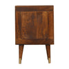 Sun Ray Gold Wooden Bedside Drawers Unit