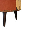 Durrie & Tan Leather Mixed Footstool