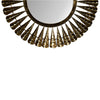 Brass Coned Design Round Wall Mirror