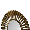 Brass Coned Design Round Wall Mirror