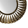 Brass Coned Design Round Wall Mirror