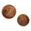 Black & White Floral Resin Inlay Mango Wood Bowl Set