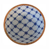 Blue and White Design Mango Wood Bowls Set of 2