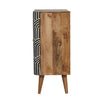 Edessa Black & White Design Bone Inlay Wooden Cabinet