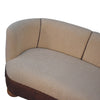 Cream Boucle & Mango Wood Buffalo Small Sofa Seat