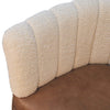 Boucle Cream Buffalo Leather Armchair