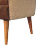 Boucle Cream Buffalo Leather Armchair