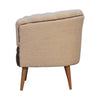 Boucle Cream Buffalo Leather Armchair