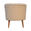 Boucle Cream Buffalo Leather Armchair