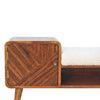 Boucle Carved Mango Wood Telephone Bench
