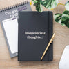 Inappropriate Thoughts A5 Lined Black Notebook