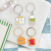 Set of 2 Peanut Butter and Jelly Kawaii Keyrings