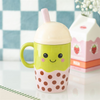 Kawaii Bubble Tea Colourful Lidded Ceramic Mug