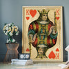 King of Hearts Vintage Playing Card Art Print Poster
