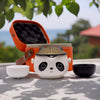 Kung Fu Panda Infuser Teapot Set With Two Cups & Orange Travel Case