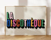 La Discothèque Rainbow Colour Print A4