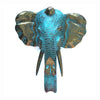 Large Tribal Elephant Head Gold & Turquoise Wall Plaque 29cm