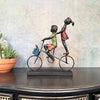 Children Riding Bicycle Large Statue