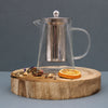 Large Glass Infuser Teapots with Stainless Steel - Round or Tower