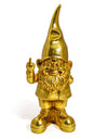 Large Gold Naughty Gnome Middle Finger Figure