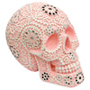 Large Decorative Pink Jewelled Skull Sculpture