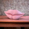 Pink Moulded Pout Lips Home Decor Sculpture 11"