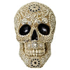 Striking Jewelled Gothic Beige Skull Sculpture