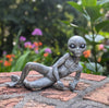 Sexy Lying Male Alien Indoor or Outdoor Statue 10”