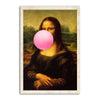 Mona Lisa Blowing Bubbles Art Fusion Funny Fridge Magnet