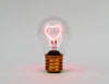 Cordless Pink Neon Heart Bulb Shape Table Lamp