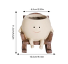 Cute Resin Smiling Face Planter Pot on Rocking Chair