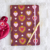 Sacred Red & Pink Heart Print A5 Notebook